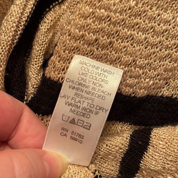 Maurices crochet lightweight open knit cardigan sweater fringe striped medium - Picture 10 of 11